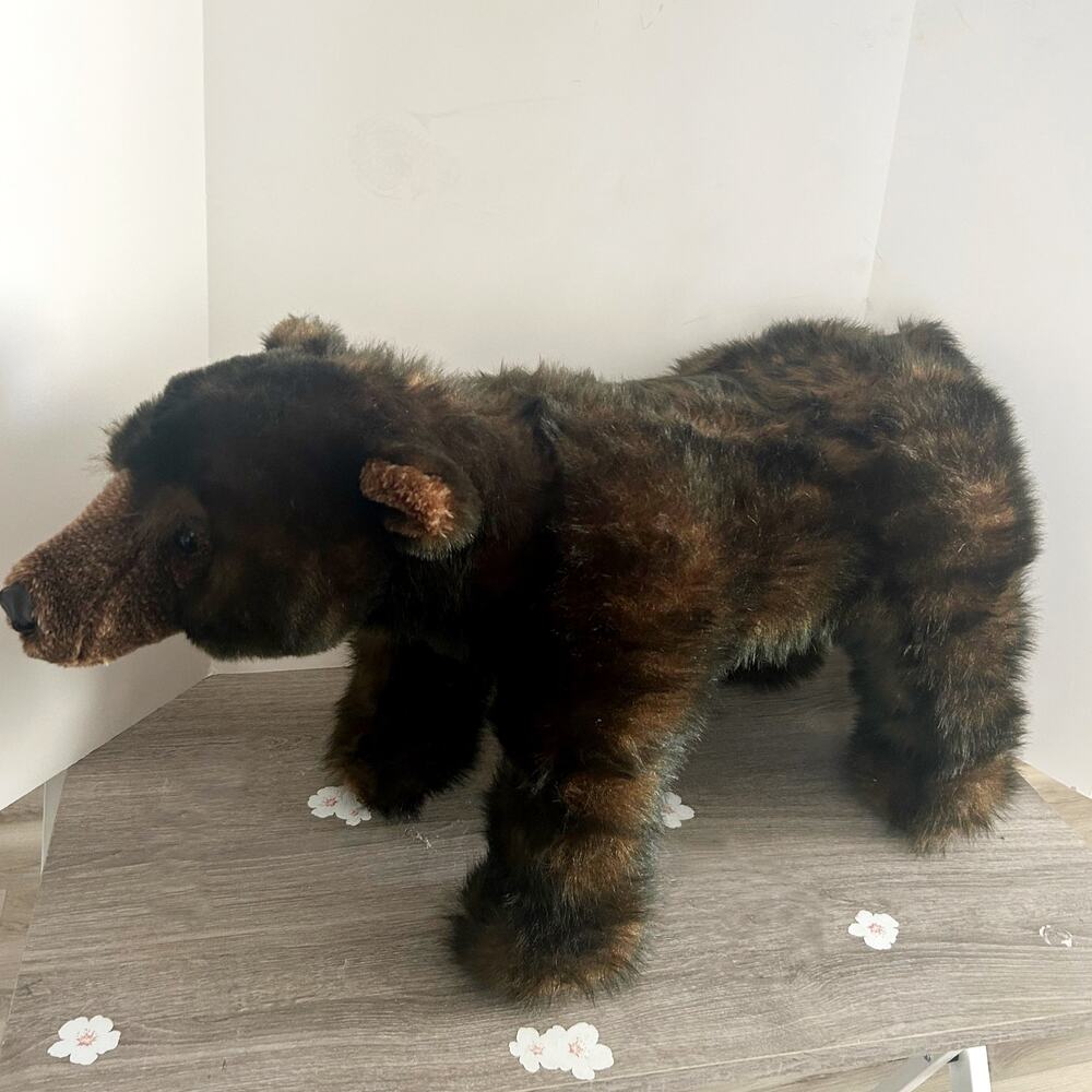 RARE 2002 Fiesta 28" Standing Rideable Brown Bear Steel Frame Ride-On Plush 29”